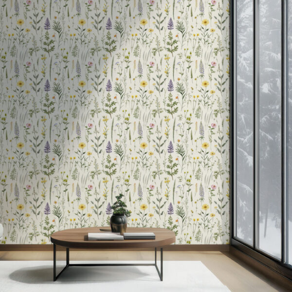 Botanical Garden Floral Wallpaper Design