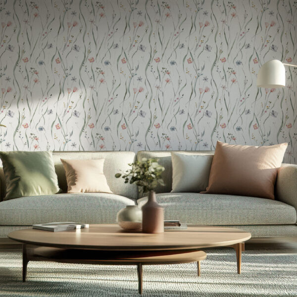 Delicate Floral Botanical Garden Wallpaper