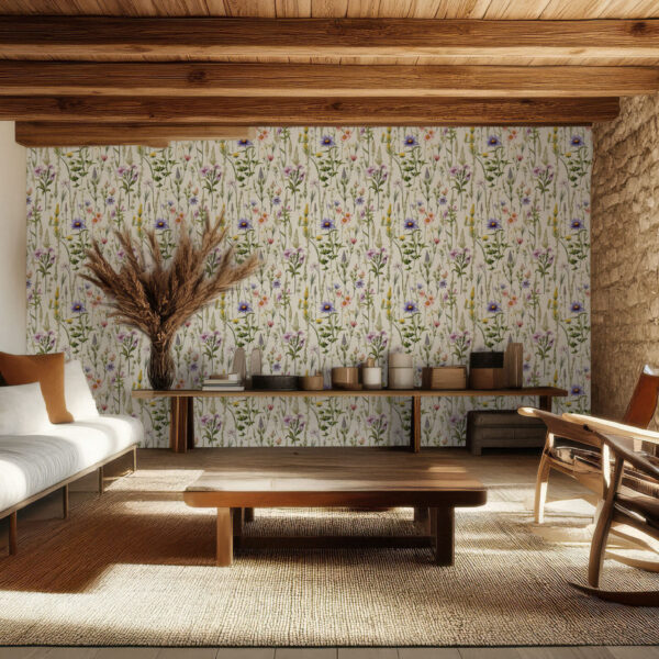 Botanical Floral Elegance Wallpaper