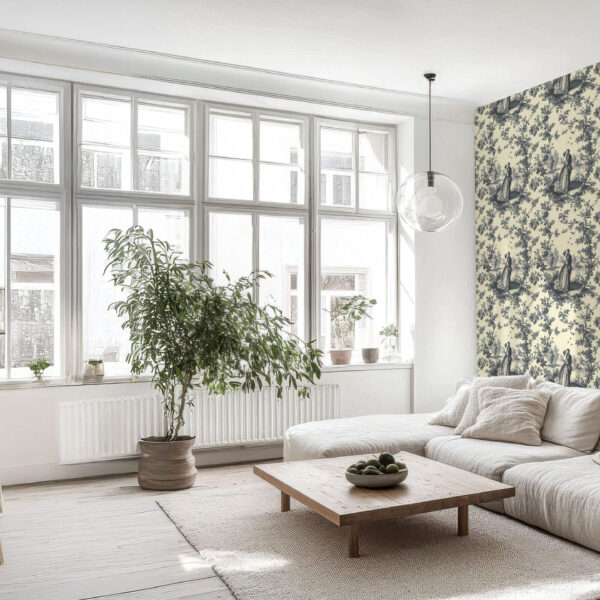 Elegant Botanical Scenic Wallpaper Design