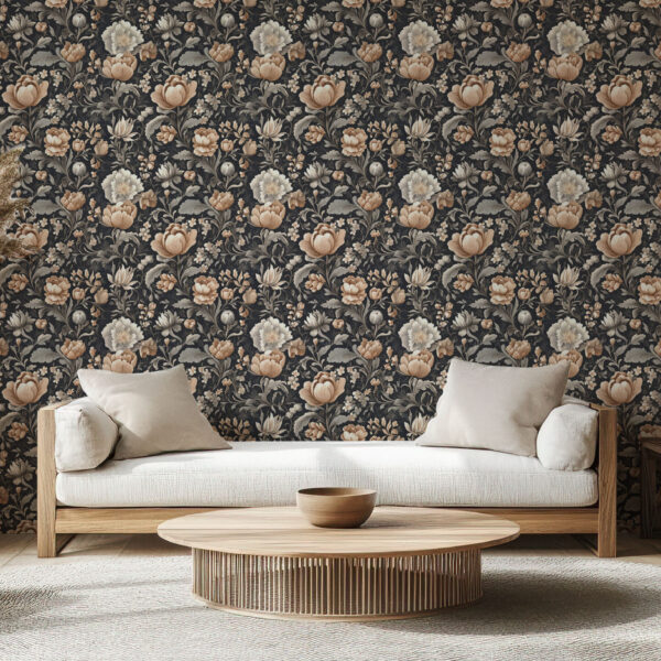 Elegant Floral Wallpaper with Vintage Charm